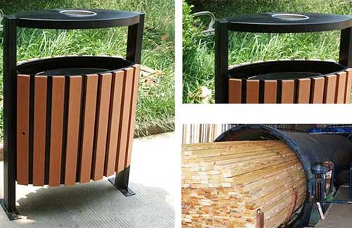 發(fā)貨廣州從化區(qū)，再獲好評的鋼木垃圾桶廠家