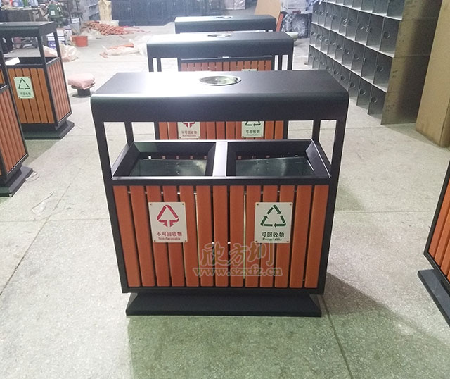 天津更新鋼木垃圾箱、細(xì)微之處盡顯文明