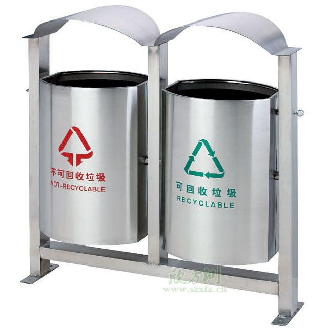 全不銹鋼戶(hù)外分類(lèi)垃圾桶