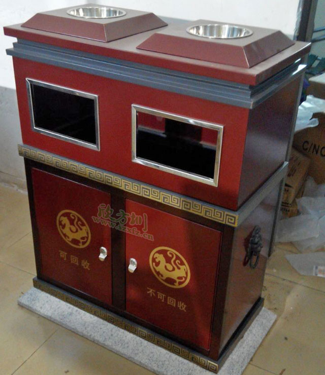 戶外鋼板分類(lèi)垃圾桶廠家直銷(xiāo)為廣西南寧企業(yè)省錢(qián)