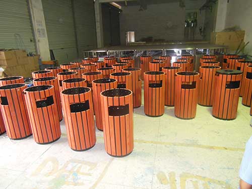 欣方圳鋼木垃圾箱再次獲得珠?？蛻暨x購