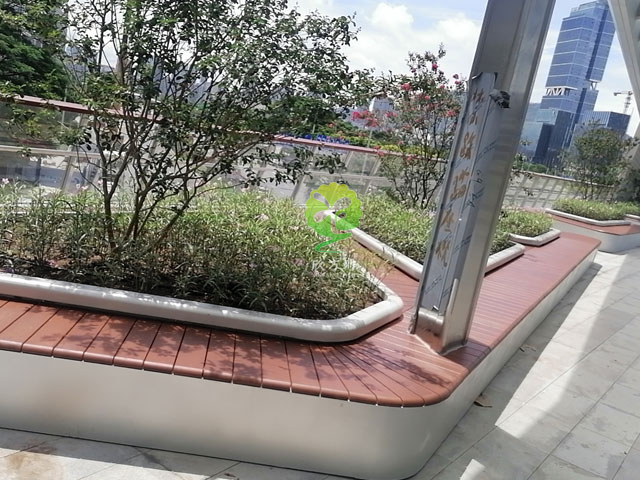 不銹鋼花池坐凳美化深圳前?？缃止珗@G9天橋城市戶外景觀