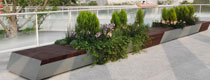 濱海廊橋不銹鋼花箱座椅城市戶(hù)外景觀家具工廠產(chǎn)品圖