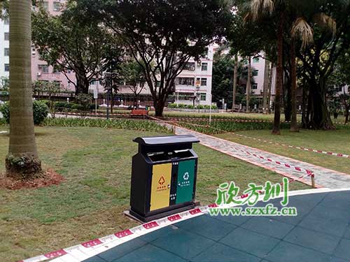 韶關(guān)機(jī)關(guān)鋼制垃圾桶，欣方圳量身定做
