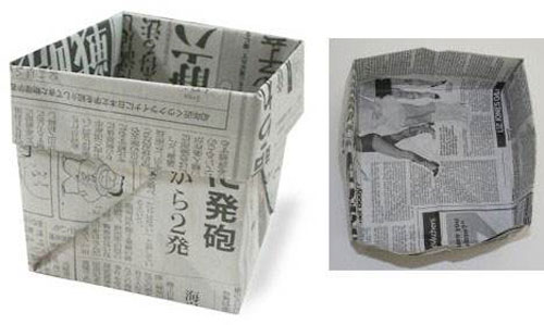 用紙折垃圾桶手工怎么折，學手工制作折紙垃圾桶