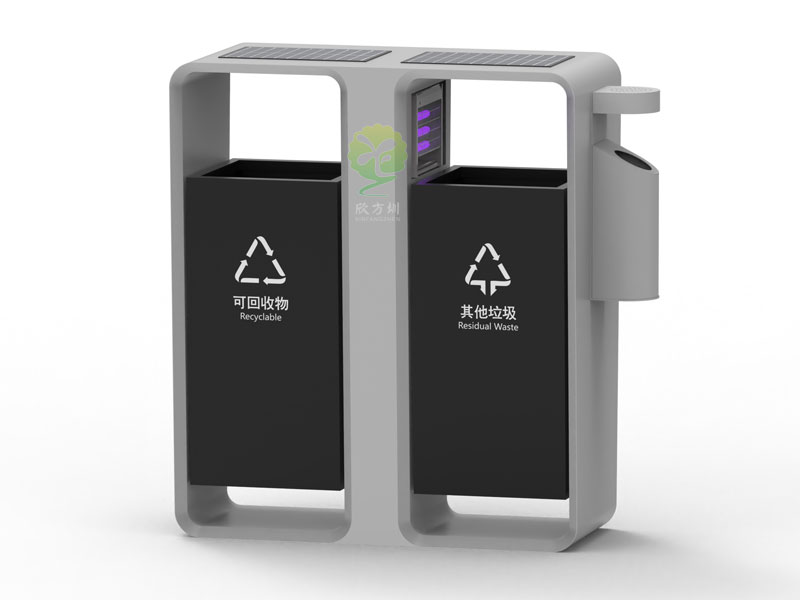 太陽(yáng)能滅蚊燈垃圾桶智慧城市戶外滅蚊不銹鋼果皮箱